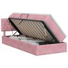 vidaXL Cama com Armazenamento com cabeceira Rosa 90 x 200 cm Veludo