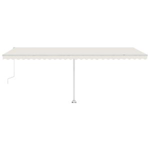 vidaXL Toldo El&eacute;trico 6 x 3 m Creme 100% Poli&eacute;ster