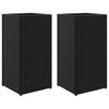 vidaXL Vaso/floreira de jardim 2 pcs 30x30x60 cm vime PE preto