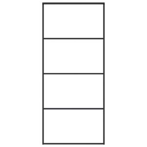 vidaXL Porta deslizante vidro ESG fosco e alum&iacute;nio 90x205 cm preto