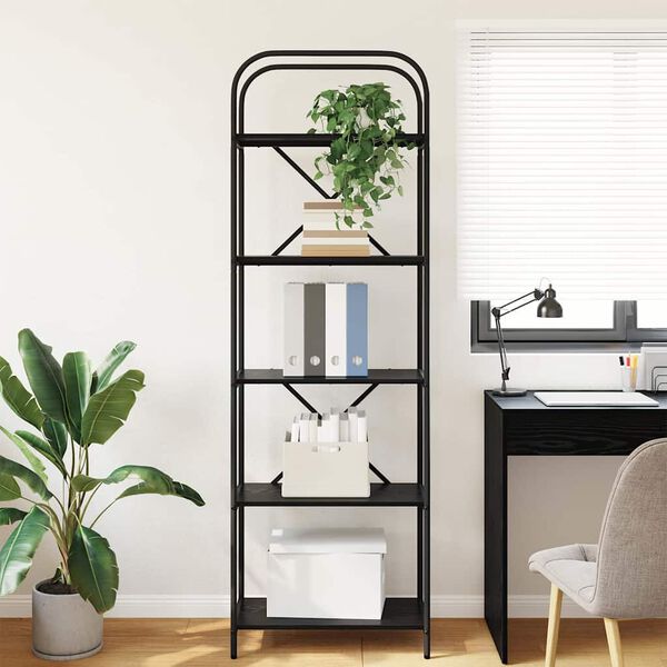 vidaXL Estante Carvalho Preto 60 x 30 x 183 cm Madeira processada