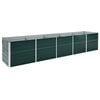 vidaXL Canteiro elevado jardim a&ccedil;o galvanizado 400x80x45 cm verde