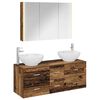 vidaXL Conjunto de M&oacute;veis para Banheiro 4 pcs Madeira antiga