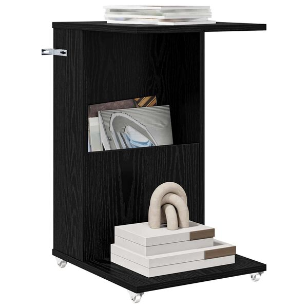 vidaXL Mesa Lateral Carvalho Preto 40 x 35 x 60 cm Madeira processada