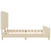 vidaXL Estrutura da Cama com cabeceira Creme 180 x 200 cm tecido
