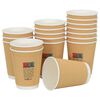 vidaXL Copos de caf&eacute; de papel 500 pcs 12oz 300ml castanho