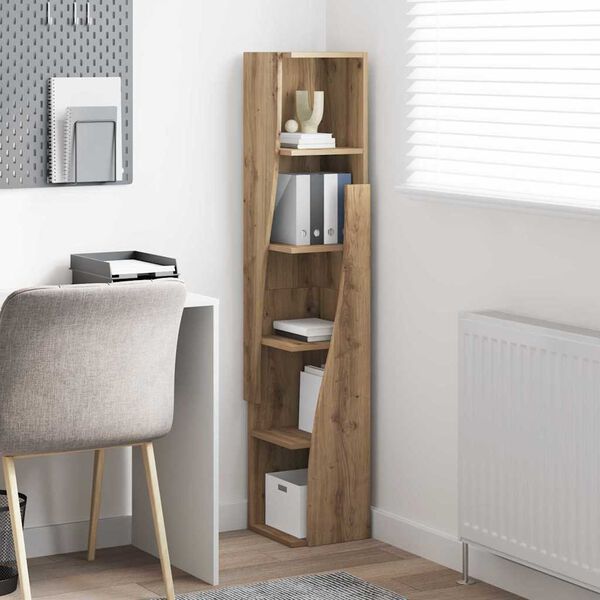 vidaXL Arm&aacute;rio de canto Carvalho Artesanal 27,5x27x140cm