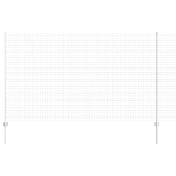 vidaXL Cerca com Poste Prateado 1,4 x 25 m A&ccedil;o