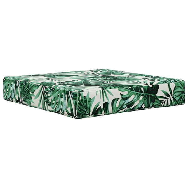 vidaXL Almofada para Sof&aacute; Externo 3 pcs Padr&atilde;o de Folhas Poli&eacute;ster