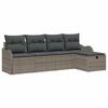 vidaXL Conjunto de Sof&aacute; de Jardim 5 unid. Rattan Sint&eacute;tico