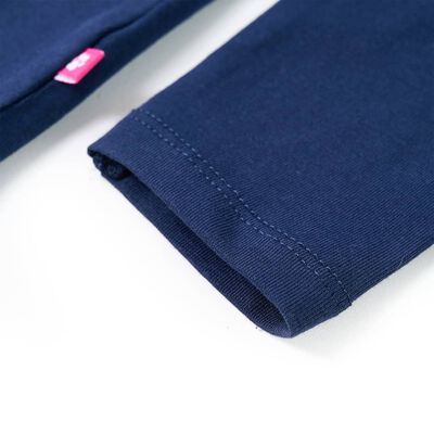 T-shirt de manga comprida para criança azul-marinho 92
