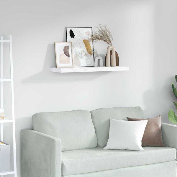 vidaXL Prateleira de Parede M&aacute;rmore Branco 90 x 23,5 x 4 cm