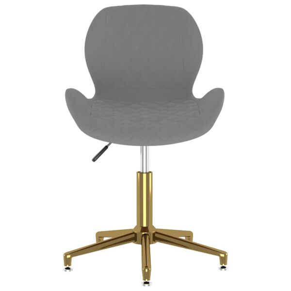 vidaXL Cadeira de escrit&oacute;rio girat&oacute;ria veludo cinzento-escuro