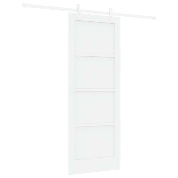 vidaXL Porta Deslizante Branco 78 x 202 cm Madeira de Pinheiro S&oacute;lida