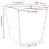 vidaXL Vaso/floreira de jardim 2 pcs 40x40x40 cm aço antracite