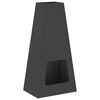vidaXL Fire Pit Preto 50 x 35 x 100 cm A&ccedil;o resistente &agrave;s intemp&eacute;ries