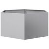 vidaXL Vaso/floreira de jardim hexagonal 104x90x45 cm a&ccedil;o galvanizado