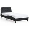 vidaXL Estrutura de cama sem colch&atilde;o Zadar 100x203cm couro artificial preto