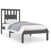 vidaXL Estrutura cama pequena solteiro 75x190 cm madeira maci&ccedil;a cinza