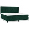 vidaXL Cama com molas/colch&atilde;o 200x200 cm veludo verde-escuro