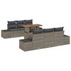 vidaXL Conjunto de Sof&aacute; de Jardim 7 pcs Cinzeto Rattan Sint&eacute;tico