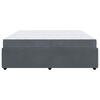 vidaXL Estrutura da Cama com colch&atilde;o Cinza Escuro 200 x 200 cm tecido