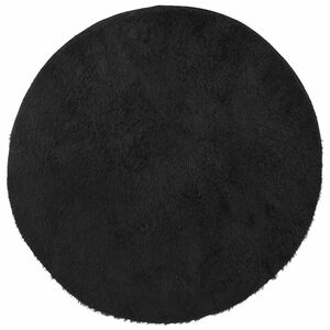 vidaXL Tapete shaggy de pelo alto NAVARRA 100x100 cm poliéster preto
