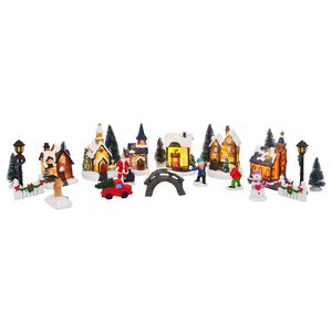 vidaXL Decora&ccedil;&atilde;o de Mesa de Natal 24 unid. Resina, Pl&aacute;stico Multicolor