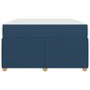 vidaXL Estrutura da Cama com colch&atilde;o Azul 120 x 190 cm tecido