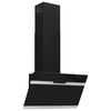 vidaXL Exaustor de parede 60 cm a&ccedil;o e vidro temperado preto