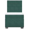 vidaXL Cama com molas/colch&atilde;o 90x190 cm veludo verde-escuro