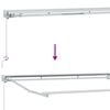 vidaXL Estrutura de Toldo Manual com LEDs Borgonha 3 x 2 m