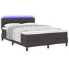 vidaXL Cama Box com colch&atilde;o Marrom Escuro 140 x 190 cm tecido