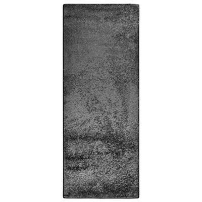 vidaXL Tapete antiderrapante de pelo suave 57x150 cm cinzento