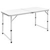 vidaXL Mesa de campismo dobr&aacute;vel c/ altura regul&aacute;vel alum&iacute;nio 120x60cm