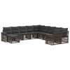 vidaXL Conjunto de Sof&aacute; de Jardim 11 unid. Cinza e Cinza Escuro