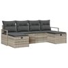 vidaXL Conjunto de Sof&aacute;s 6 unid. 6-N&uacute;mero de lugares Cinzento-claro