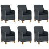 vidaXL 7 pcs conjunto de jantar para jardim cinzento-escuro