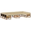 vidaXL Conjunto de Sof&aacute;s para Exterior 11 pcs Natural e Bege