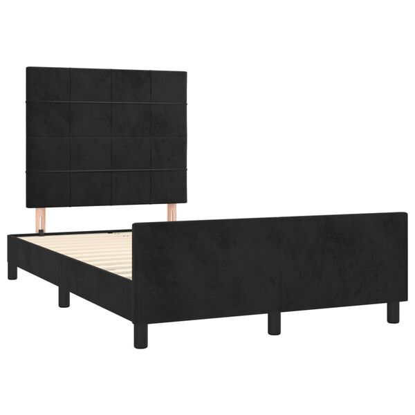 vidaXL Estrutura de cama sem colch&atilde;o 120x200 cm veludo preto