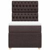 vidaXL Cama com molas/colch&atilde;o 80x200 cm tecido castanho-escuro