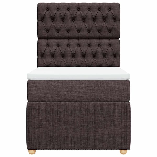 vidaXL Cama com molas/colch&atilde;o 80x200 cm tecido castanho-escuro