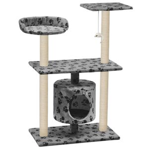 vidaXL &Aacute;rvore para gatos c/postes arranhadores sisal 95 cm cinzento