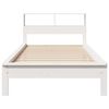 vidaXL Cama com estante sem colch&atilde;o 90x190 cm pinho maci&ccedil;o branco