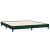 vidaXL Cama box spring c/ colch&atilde;o e LED 180x220 cm veludo verde-escuro