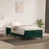vidaXL Cama com molas/colch&atilde;o 100x210 cm veludo verde-escuro