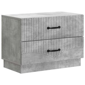 vidaXL Arm&aacute;rio de Cabeceira Cinzento Cimento 62 x 34,5 x 44,5 cm