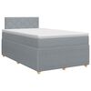 vidaXL Cama box spring com colch&atilde;o Cinzento-claro 120 x 200 cm Tecido