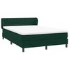 vidaXL Cama com molas/colch&atilde;o 160x220 cm veludo verde-escuro
