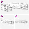 vidaXL Conjunto de Sof&aacute;s para Exterior 9 pcs Natural e Creme